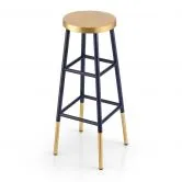 Artiss Bar Stools Metal Gold Navy