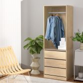 Artiss Wardrobe Clothes Closet Storage Organizer Pine