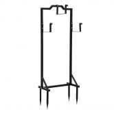 Green Fingers Garden Hose Holder Metal Portable Freestanding Hose Stand 4 Spikes Black