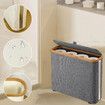 Large Capacity Toilet Paper Storage Basket With Lid,Holds Up To 12 Rolls Of Toilet Paper,Lightweight Toilet Paper Holder With Side Storage Window.