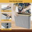 Large Capacity Toilet Paper Storage Basket With Lid,Holds Up To 12 Rolls Of Toilet Paper,Lightweight Toilet Paper Holder With Side Storage Window.