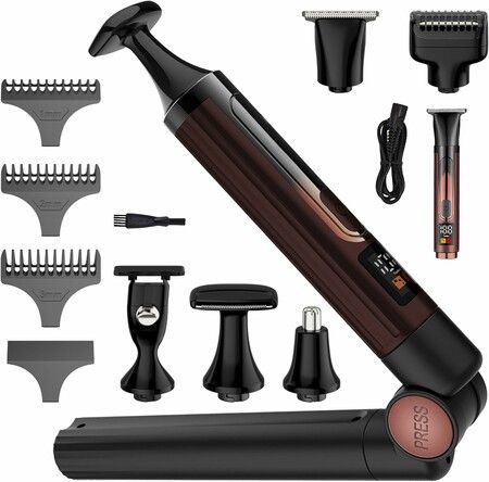 Back Shavers for Men Long Handle Waterproof Back Shaver with 4 Shock Absorber Flex Heads,Rechargeable Electric Back Razor Hair Trimmer for Body Grooming