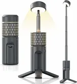 Camping Light Telescopic IPX54 Waterproof Collapsible Adjustable Camping Lantern for Emergency,Hiking,Camping Essentials,Telescopic Flashlight (Grey)