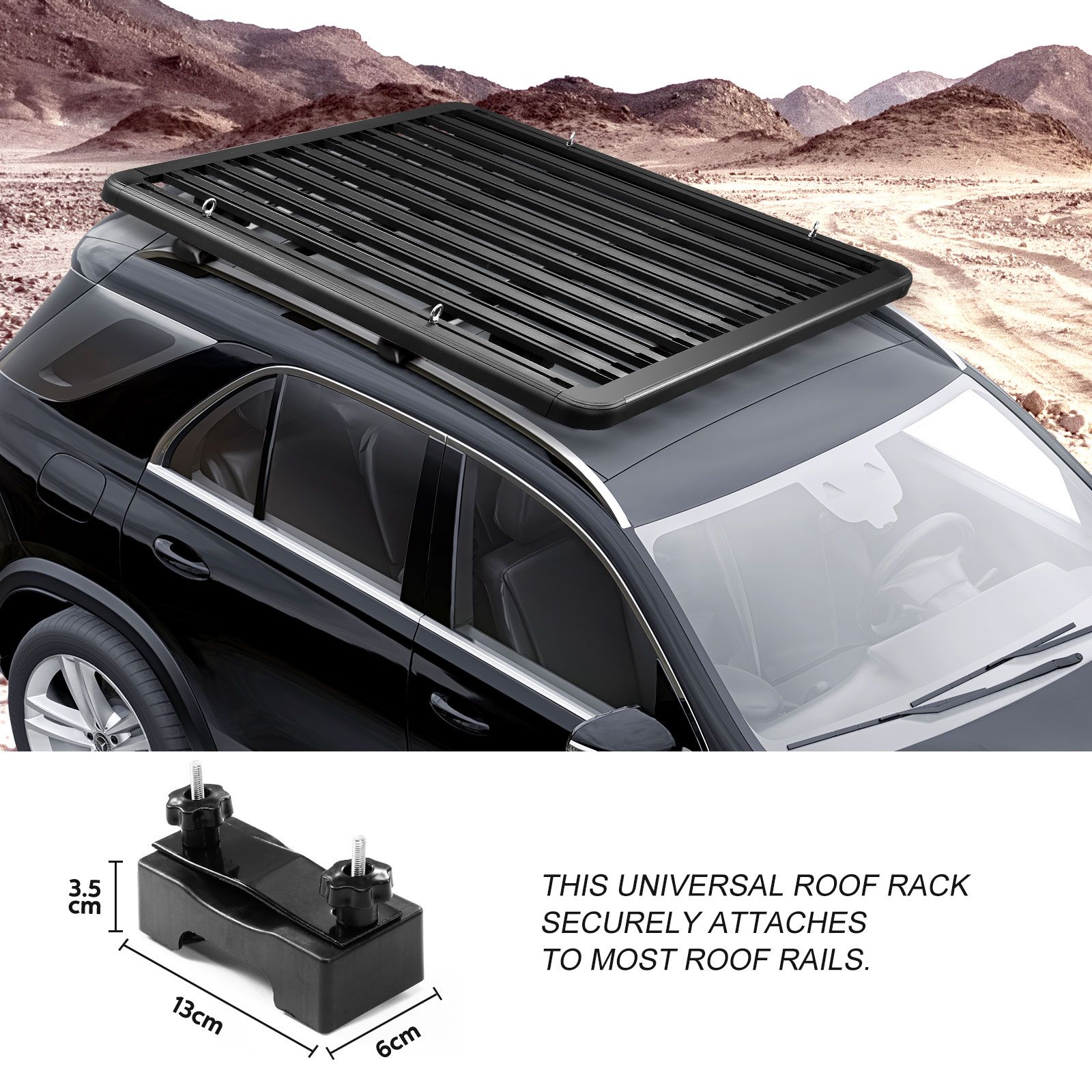 Car Roof Rack Platform Vehicle Storage Tray Flat Basket Cargo Luggage Carrier Thick Aluminium Alloy 300kg Universal Rooftop Holder SUV Pickup Trucks