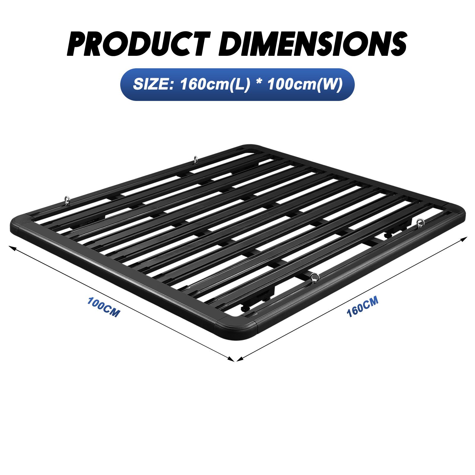 Car Roof Rack Platform Vehicle Storage Tray Flat Basket Cargo Luggage Carrier Thick Aluminium Alloy 300kg Universal Rooftop Holder SUV Pickup Trucks