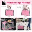 Soft Pet Carrier Cat Dog Crate Stroller Trolley Rolling Portable Small Animals Puppy Travel Cage Kennel Hand Shoulder Bag Luggage Telescopic Handle