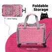 Soft Pet Carrier Cat Dog Crate Stroller Trolley Rolling Portable Small Animals Puppy Travel Cage Kennel Hand Shoulder Bag Luggage Telescopic Handle
