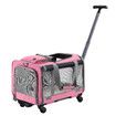 Soft Pet Carrier Cat Dog Crate Stroller Trolley Rolling Portable Small Animals Puppy Travel Cage Kennel Hand Shoulder Bag Luggage Telescopic Handle