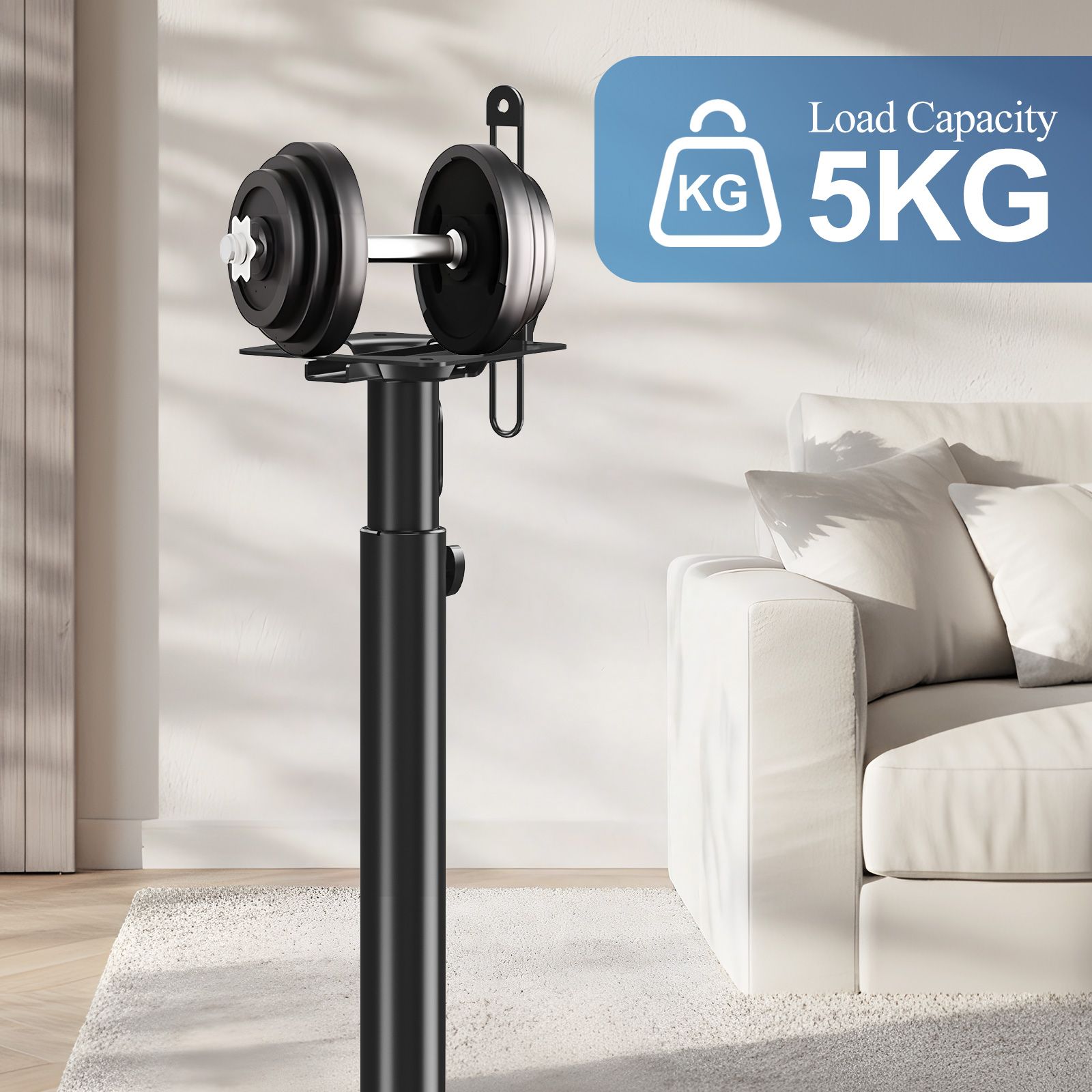 Floor Rear Speaker Stands Surround Sound Bookshelf Satellite 82.6-106cm Height Adjustable 2Pcs 5kg Loudspeaker Studio Home Theatre Universal Holder