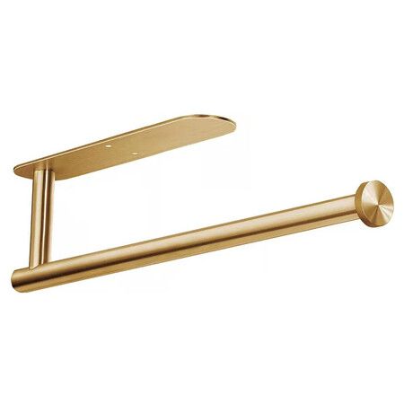 Paper Towel Holders for Kitchen, Paper Towels Bulk, Self Adhesive Under Cabinet, Both Available in Adhesive and Screws, Stainless Steel, Golden