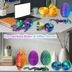 3D Printed Dragon Eggs with Dragon Large Articulated Dragons Toys with Eyes, Animal Fidget Toy Surprise Eggs Home Decor Executive Desk Toy (Golden)