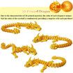 3D Printed Dragon Eggs with Dragon Large Articulated Dragons Toys with Eyes, Animal Fidget Toy Surprise Eggs Home Decor Executive Desk Toy (Golden)