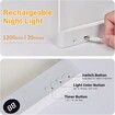 Book Light, Rechargeable Reading Lights for Books in Bed, Eye Caring 3 Color Temperatures, Portable Flat Book Light for Book Lovers, White