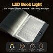 Book Light, Rechargeable Reading Lights for Books in Bed, Eye Caring 3 Color Temperatures, Portable Flat Book Light for Book Lovers, White