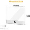 Book Light, Rechargeable Reading Lights for Books in Bed, Eye Caring 3 Color Temperatures, Portable Flat Book Light for Book Lovers, White