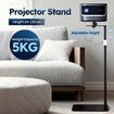Mini Projector Stand Mount Bracket Ball Head Adjustable Height 64-120cm Against Wall Floor Hidden Universal Video DVR Camera Webcam Ring Light Holder