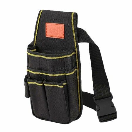 Universal Small Tool Pouch,Small Tool Bag,Tool Pouch with Belt,Industrial Grade Thickened Wear-Resistant Oxford Cloth,12 Storage Ports