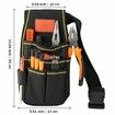 Universal Small Tool Pouch,Small Tool Bag,Tool Pouch with Belt,Industrial Grade Thickened Wear-Resistant Oxford Cloth,12 Storage Ports
