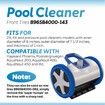 2 Pcs 896584000-143 Blue Front Tire Kit with Super Hump Compatible with Hayward Poolvergnuegen 2X and 4X Pool Cleaners, Phoenix Series