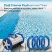 2 Pcs 896584000-143 Blue Front Tire Kit with Super Hump Compatible with Hayward Poolvergnuegen 2X and 4X Pool Cleaners, Phoenix Series