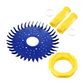 3Pcs Pool Cleaner Replacements Include W70329 Blue Pool Cleaner Finned Seal Yellow W69698 Diaphragm W70327 Foot Pad Compatible with Zodiac Baracuda