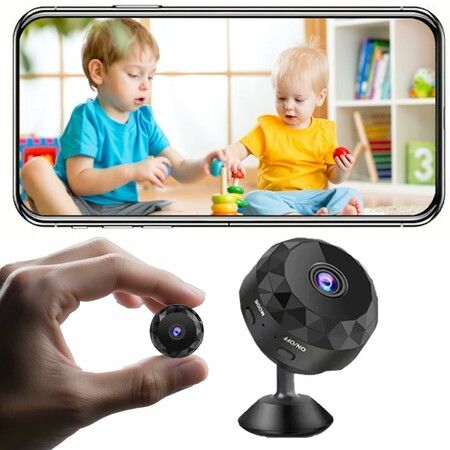 Mini Hidden WiFi Camera,1080P HD Wireless Indoor Security Small Surveillance Cam/Nanny Cam,Micro Camera with Motion Detection/Night Vision
