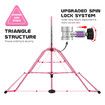 Kids Gymnastics Bar Training Climbing Frame Playground Home Gym Workout Horizontal Sports Monkey Kip Height Adjustable Folding Expandable Pink TPE Mat