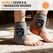 Foot Massager 2-in-1 Warming Wrap Relax & Renew Foot & Ankle Massager with 3 Modes & 5 Heat Levels,2 Pack