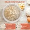 Sourdough Bread Baking Supplies Sourdough Starter Kit for Bread Making 10in Round Oval Banneton Bread Proofing Basket with Liners Sourdough Kit