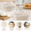 Sourdough Bread Baking Supplies Sourdough Starter Kit for Bread Making 10in Round Oval Banneton Bread Proofing Basket with Liners Sourdough Kit
