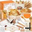 37 Pcs Sourdough Starter Kit for Beginners Bread Baking Supplies Bread Making Tools 9 Inch Round 10 Inch Oval Banneton Bread Proofing Basket Set