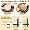 37 Pcs Sourdough Starter Kit for Beginners Bread Baking Supplies Bread Making Tools 9 Inch Round 10 Inch Oval Banneton Bread Proofing Basket Set