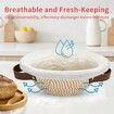 38 Pcs Sourdough Starter Kit Cotton Rope Banneton Bread Proofing Basket with Sourdough Starter Jars,10 Inch Round Oval Proofing Basket with Liners Covers