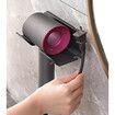Universal Hair Dryer Holder,Blow Dryer Hanger Wall Mount for Hair Dryer Hook with Plug Cord Organizer Self Adhesive (2 Pack Black)