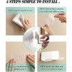 Universal Hair Dryer Holder,Blow Dryer Hanger Wall Mount for Hair Dryer Hook with Plug Cord Organizer Self Adhesive (2 Pack White)