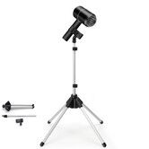 Adjustable Hair Dryer Stand,29-59 Inch Hair Dryer Holder with Tripod and Universal Clip,360 Degree Rotating Blow Dryer Stand