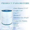 2Pcs Spa Filter Compatible with PDM 28, 461273, FC-9944, SD-01392, AquaRest, Dream Maker hot tub Filter 28 sq. ft.