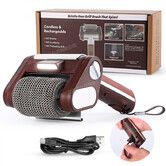 Electric Grill Cleaner Bristle Free Cordless Rechargeable BBQ Grill Brushes with 350 RPM Stainless Roller LED Light,Dishwasher for Gas Grills(Brown)