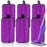6 Pack Reusable Mop Replacement Pads Compatible with Swiffer Wet Jet Spray Mop,Wet Jet Refills for Swiffer 10-12 inch Pads for Dry Wet Mopping Cloths