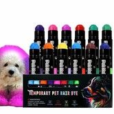 Pet Hair Fur Paint Dye Grooming Temporary Dog Hair Dye 12 Color Washable Non Toxic DIY Creative Grooming Pet Safe Marking Pens