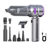 Car Vacuum Cleaner Cordless,16000PA Portable Car Vacuums 4 in 1 Compressed Air Duster & Blower HandHeld Vacuum with Brushless Motor for Cars Home(Silver)