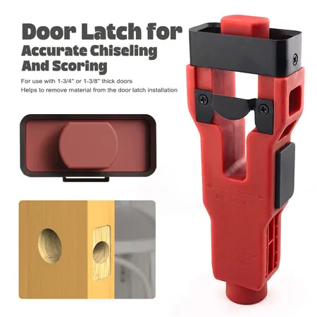 Latching Cutter Door Lock Mortise Jig Strike Plate Template Adjustable Faceplate Router ...