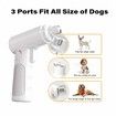 Dog Nail Grinder Electric Low Vibration Pet Nail Trimmer with 2 LED Lights Cordless 3 Speeds Paw Grooming for Small Medium Large Dogs Cats(Blue)