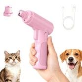Dog Nail Grinder Electric Low Vibration Pet Nail Trimmer with 2 LED Lights Cordless 3 Speeds Paw Grooming for Small Medium Large Dogs Cats(Pink)