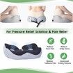 Coccyx Pillow Memory Foam Sit Bone Relief Seat Cushion for Butt Lower Back Hamstrings Memory Foam Seat Cushion for Office Chair Car Seat