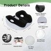 Coccyx Pillow Memory Foam Sit Bone Relief Seat Cushion for Butt Lower Back Hamstrings Memory Foam Seat Cushion for Office Chair Car Seat