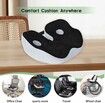 Coccyx Pillow Memory Foam Sit Bone Relief Seat Cushion for Butt Lower Back Hamstrings Memory Foam Seat Cushion for Office Chair Car Seat