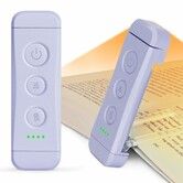 USB Rechargeable Book Light for Reading in Bed,Portable Clip-on LED Reading Light,3 Amber Colors & 5 Brightness Dimmable,Compact & Long Lasting (Purple)