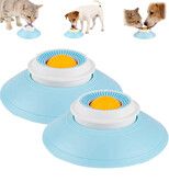 Lick Sphere Dog,Anxieties Relief Slow Feeder Dog Lick Ball Treat Dispenser,Non-Slip Licking Bowl,Enrichment Toys,Suitable for All Types of Dogs/Cats 2Pack