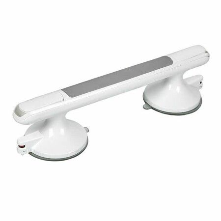 Grab Bars for Bathtubs and Showers with Indicator, Suction Cup Shower Handle, Easy Install Tool-Free Design (Grey)